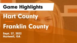 Hart County  vs Franklin County  Game Highlights - Sept. 27, 2022