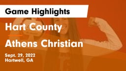Hart County  vs Athens Christian  Game Highlights - Sept. 29, 2022
