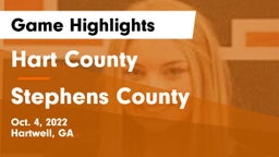 Hart County  vs Stephens County  Game Highlights - Oct. 4, 2022