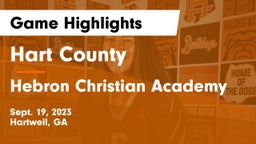 Hart County  vs Hebron Christian Academy  Game Highlights - Sept. 19, 2023