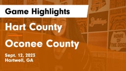 Hart County  vs Oconee County  Game Highlights - Sept. 12, 2023