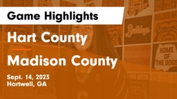 Hart County  vs Madison County  Game Highlights - Sept. 14, 2023