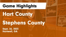 Hart County  vs Stephens County  Game Highlights - Sept. 26, 2023