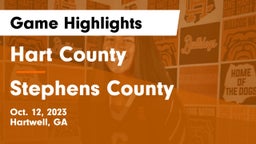 Hart County  vs Stephens County  Game Highlights - Oct. 12, 2023