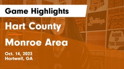 Hart County  vs Monroe Area Game Highlights - Oct. 14, 2023