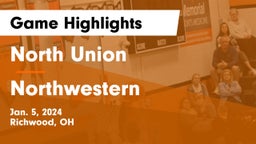 North Union  vs Northwestern  Game Highlights - Jan. 5, 2024