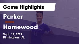 Parker  vs Homewood  Game Highlights - Sept. 14, 2022