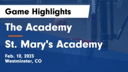 The Academy vs St. Mary's Academy Game Highlights - Feb. 10, 2023