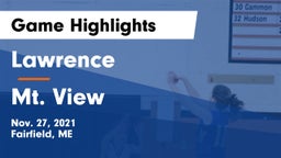 Lawrence  vs Mt. View Game Highlights - Nov. 27, 2021