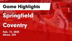 Springfield  vs Coventry  Game Highlights - Feb. 12, 2020