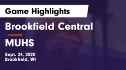 Brookfield Central  vs MUHS Game Highlights - Sept. 24, 2020
