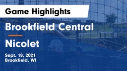 Brookfield Central  vs Nicolet  Game Highlights - Sept. 18, 2021