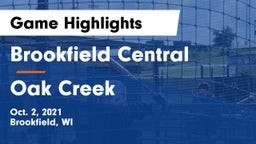 Brookfield Central  vs Oak Creek  Game Highlights - Oct. 2, 2021