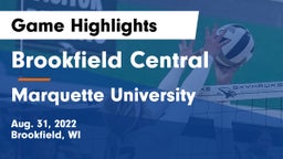Brookfield Central  vs Marquette University  Game Highlights - Aug. 31, 2022