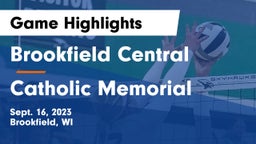 Brookfield Central  vs Catholic Memorial Game Highlights - Sept. 16, 2023