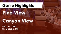 Pine View  vs Canyon View  Game Highlights - Feb. 11, 2020