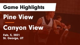 Pine View  vs Canyon View  Game Highlights - Feb. 5, 2021