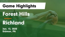 Forest Hills  vs Richland  Game Highlights - Jan. 13, 2020