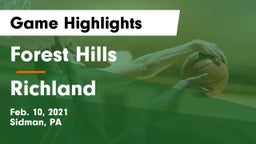 Forest Hills  vs Richland  Game Highlights - Feb. 10, 2021