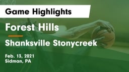 Forest Hills  vs Shanksville Stonycreek  Game Highlights - Feb. 13, 2021