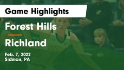 Forest Hills  vs Richland  Game Highlights - Feb. 7, 2022