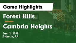 Forest Hills  vs Cambria Heights  Game Highlights - Jan. 2, 2019