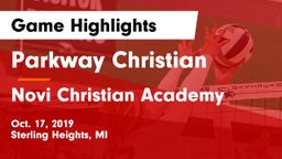 Parkway Christian  vs Novi Christian Academy Game Highlights - Oct. 17, 2019
