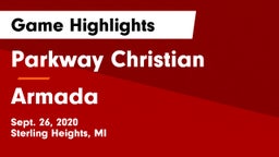Parkway Christian  vs Armada  Game Highlights - Sept. 26, 2020