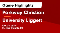Parkway Christian  vs University Liggett Game Highlights - Oct. 22, 2020