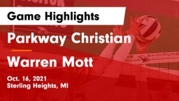 Parkway Christian  vs Warren Mott Game Highlights - Oct. 16, 2021