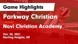 Parkway Christian  vs Novi Christian Academy Game Highlights - Oct. 28, 2021