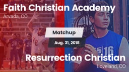 Matchup: Faith Christian vs. Resurrection Christian  2018