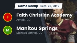 Recap: Faith Christian Academy vs. Manitou Springs  2019