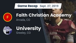 Recap: Faith Christian Academy vs. University  2019