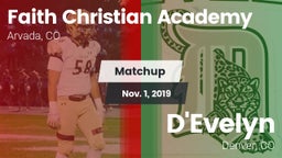 Matchup: Faith Christian vs. D'Evelyn  2019