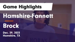 Hamshire-Fannett  vs Brock  Game Highlights - Dec. 29, 2023