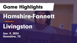 Hamshire-Fannett  vs Livingston  Game Highlights - Jan. 9, 2024