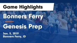 Bonners Ferry  vs Genesis Prep Game Highlights - Jan. 5, 2019