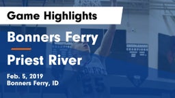 Bonners Ferry  vs Priest River  Game Highlights - Feb. 5, 2019