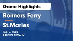 Bonners Ferry  vs St.Maries Game Highlights - Feb. 3, 2023