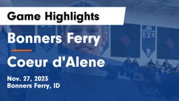 Bonners Ferry  vs Coeur d'Alene  Game Highlights - Nov. 27, 2023