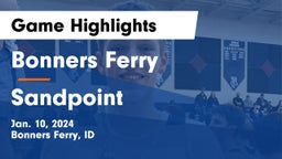 Bonners Ferry  vs Sandpoint  Game Highlights - Jan. 10, 2024