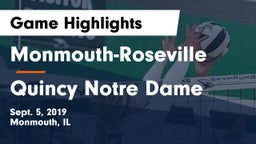 Monmouth-Roseville  vs Quincy Notre Dame Game Highlights - Sept. 5, 2019