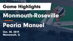 Monmouth-Roseville  vs Peoria Manuel  Game Highlights - Oct. 28, 2019