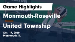 Monmouth-Roseville  vs United Township Game Highlights - Oct. 19, 2019