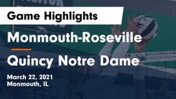 Monmouth-Roseville  vs Quincy Notre Dame Game Highlights - March 22, 2021