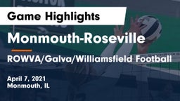 Monmouth-Roseville  vs ROWVA/Galva/Williamsfield Football Game Highlights - April 7, 2021