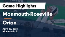 Monmouth-Roseville  vs Orion  Game Highlights - April 20, 2021