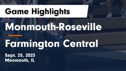 Monmouth-Roseville  vs Farmington Central  Game Highlights - Sept. 25, 2023