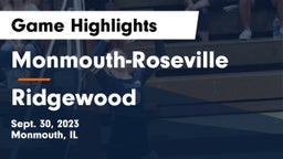 Monmouth-Roseville  vs Ridgewood  Game Highlights - Sept. 30, 2023